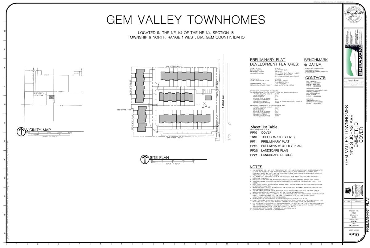 Gem Valley Townhomes plans